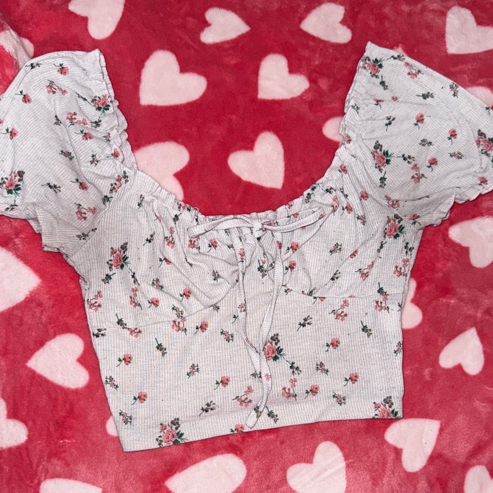 SHEIN White Floral Blouse